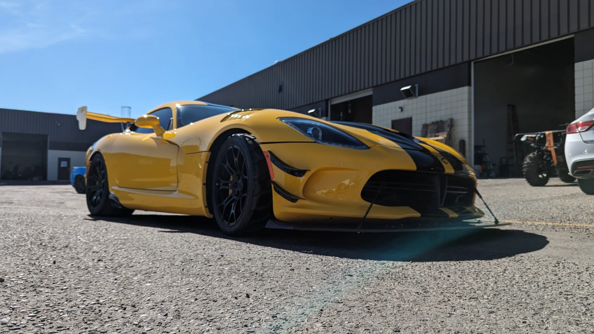 Image of a wrapped yellow car